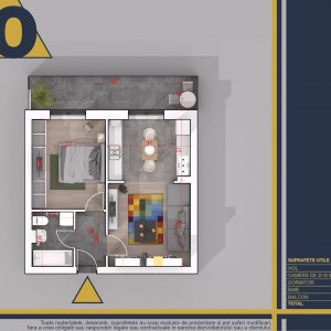 Apartament 2 Camere | Etaj 3/4 | 56mp | Balcon | 2022 |Pallady