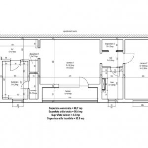 CIRCUMVALATIUNII | 2 CAMERE | ET.2/4 | BALCON | 270 EUR | 