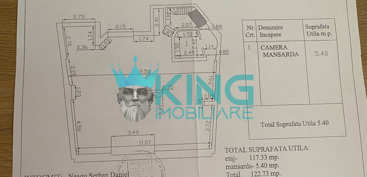 Spatiu birouri / Piata Romana / Etaj 1 + Mansarda / Centrala / AC