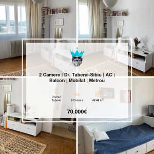 2 Camere | Dr. Taberei-Sibiu | AC | Balcon | Mobilat | Metrou 